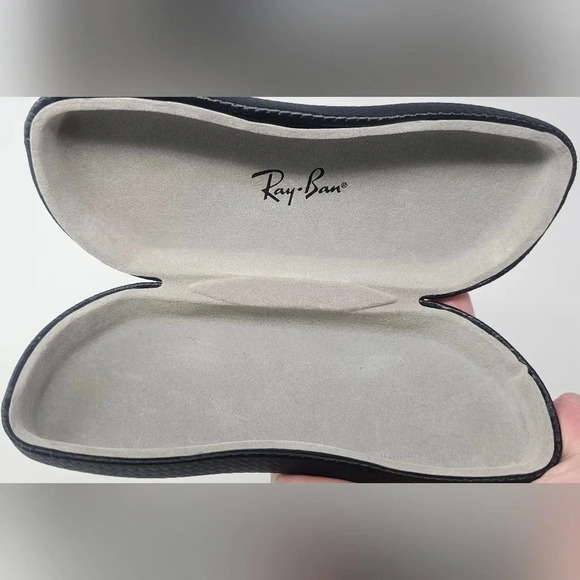 Ray-Ban Black Carbon Fiber Style Eyeglass Hard Clam Shell CASE ONLY - Picture 8 of 13